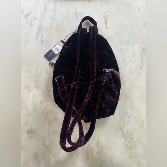 Rebecca Minkoff Purple Velvet Backpack - broken clasp - Picture 2 of 7